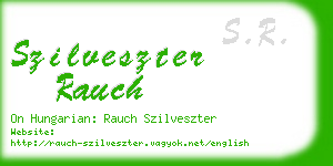 szilveszter rauch business card